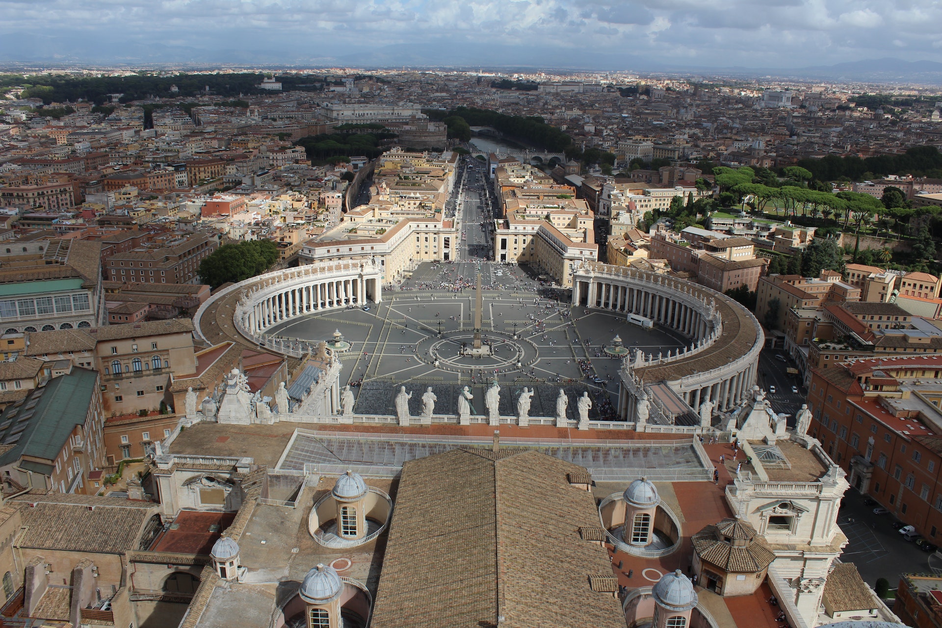 Aerial View of Vatican City in Rome